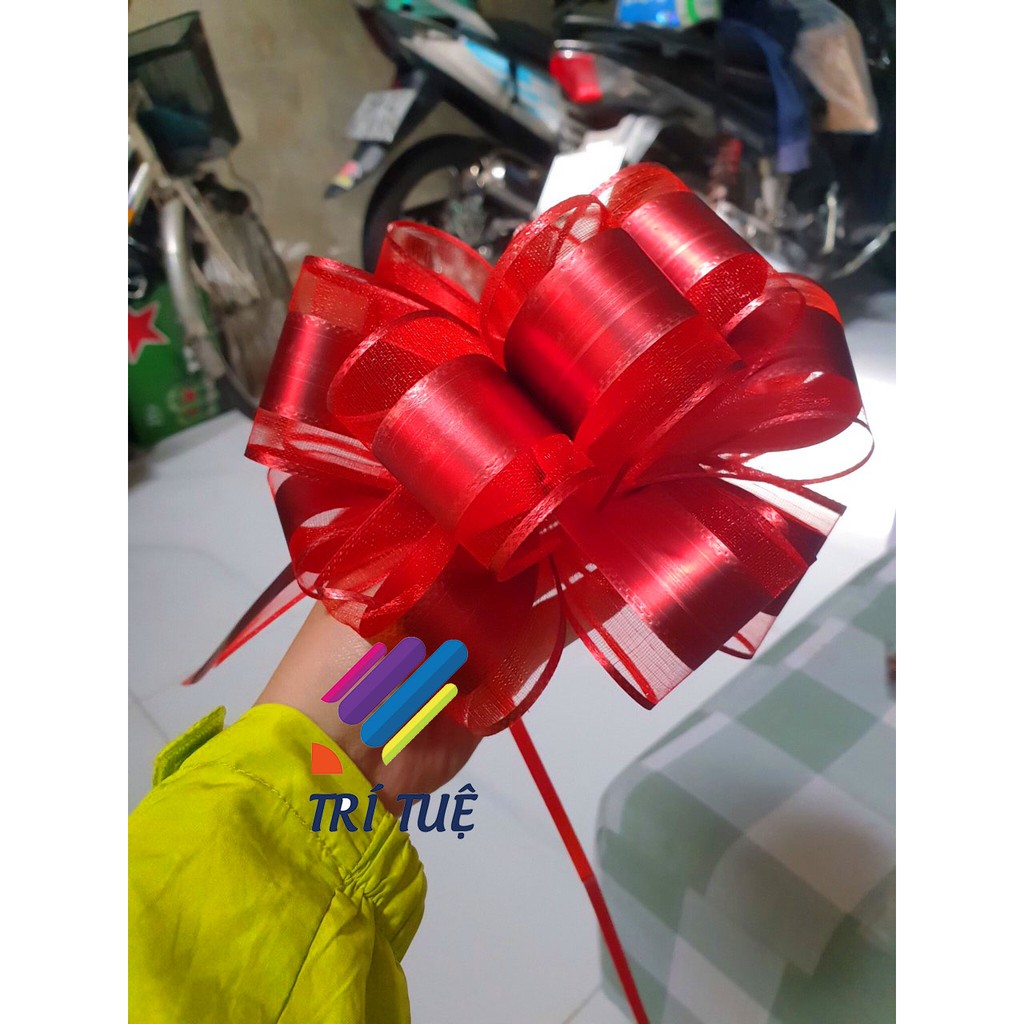 Nơ Rút bông to 9 tầng Trang Trí lẳng quà, quà tặng - Gói Quà Tết, giỏ quà tết,Gấu Bông, Hộp Quà - VPP Halu