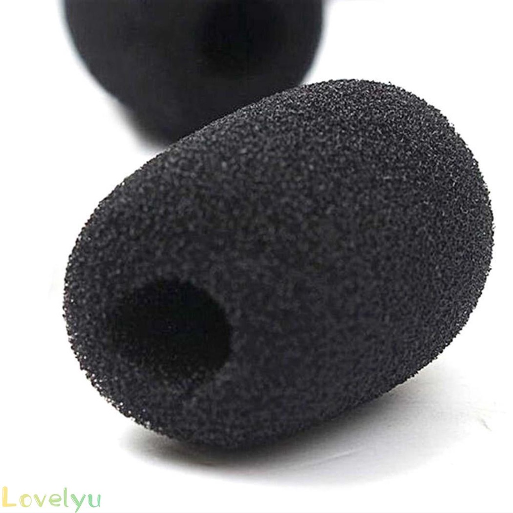 ◀READY▶Headset Microphone Pads Replacement Soft Foam Pad Windscreen 10 Pcs Black Cover# Good Quality