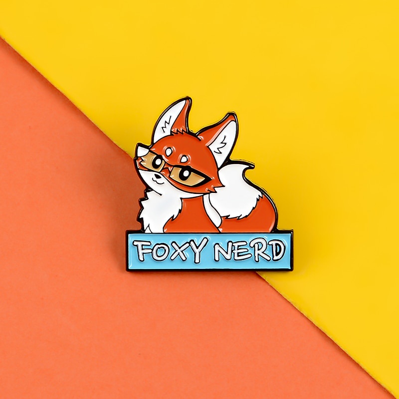 Ghim cài áo hình chú cáo hoạt hình dễ thương