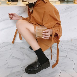 [ORDER] Giày ulzzang da bóng tua rua (ảnh thật ở cuối)