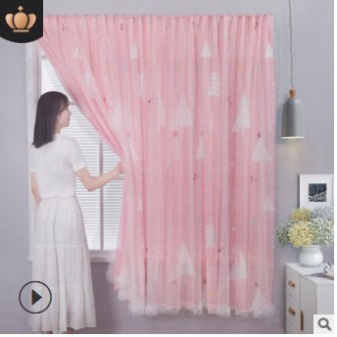 JFHD Rèm Cửa Dán Tường 2 Lớp Hoạt Tiết Dễ Thương - Rèm Dán Tường Phòng Ngủ Phòng Tắm Tiện Lợi 25 YC48