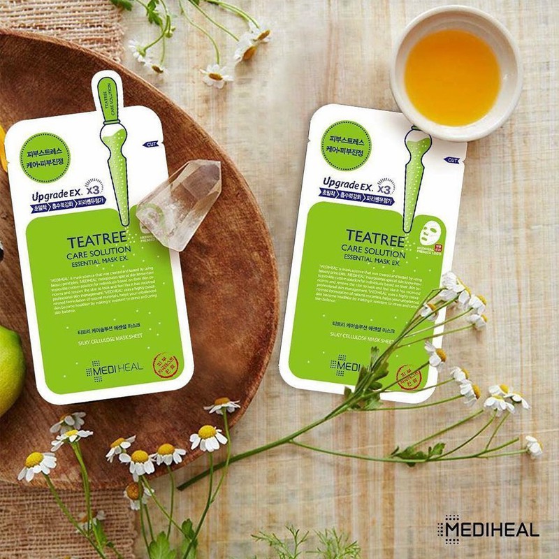 Mặt Nạ Dưỡng Da Mediheal NMF, Teatree, Vita Lightbeam Và Collagen EX Essential Mask