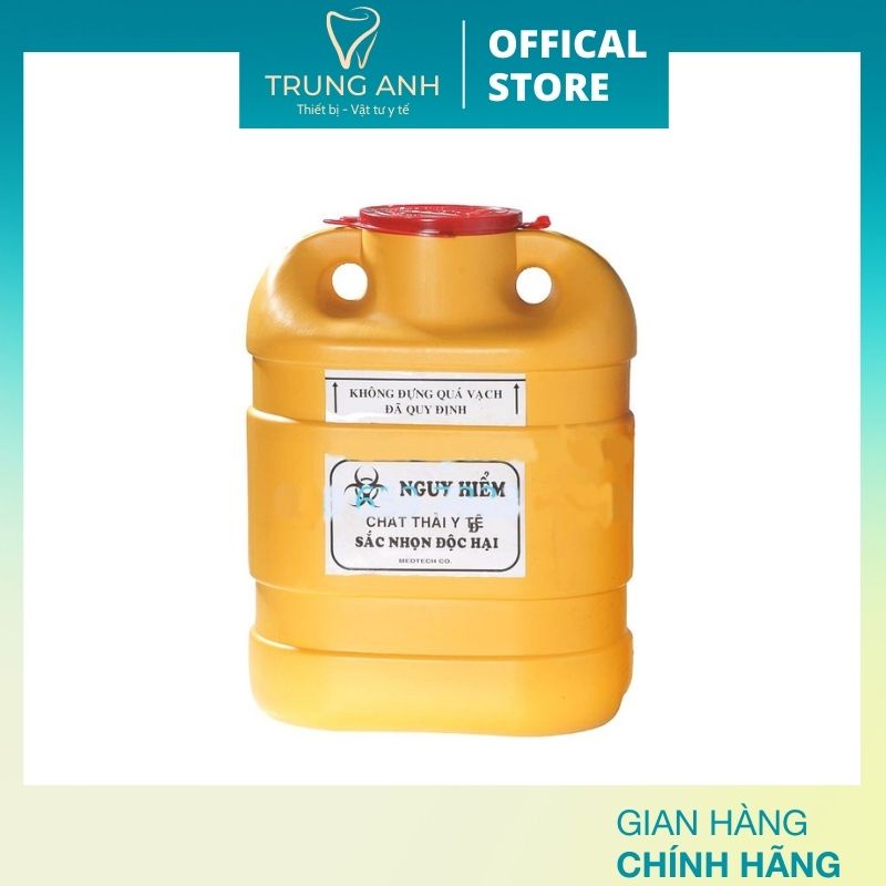 Bình hủy kim, dao mổ, vật sắt dễ lây nhiễm bằng nhựa 1.5L và 6.8L