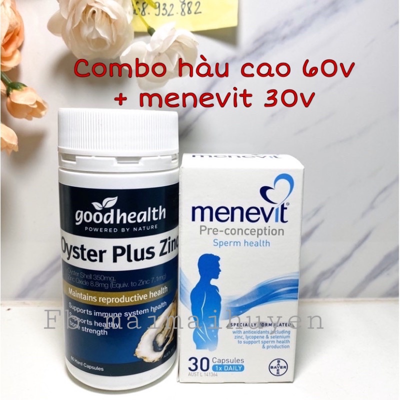 Combo hàu+menevit 30 viên