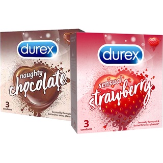 Bao Cao Su Durex Sensual Strawberry & Chocolate (Hộp 3 Cái)