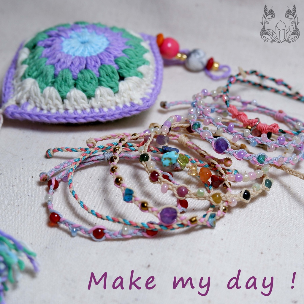 Make My Day 🌻💜🌞  vòng tay handmade, thiên nhiên, thủ công xinh xắn
