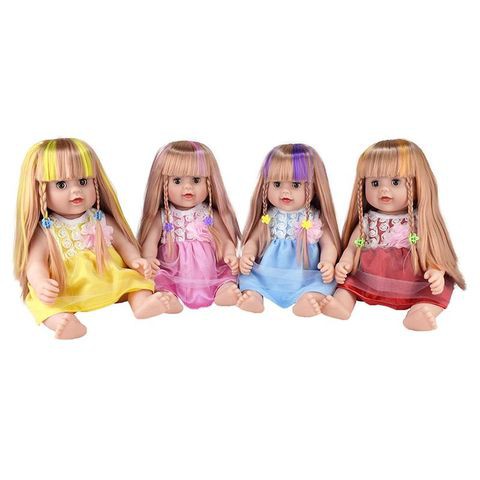 Búp Bê Bé Gái Nhựa Cao Cấp Nathaniel 43 cm Mắt Chớp _Girl 18 inch Doll