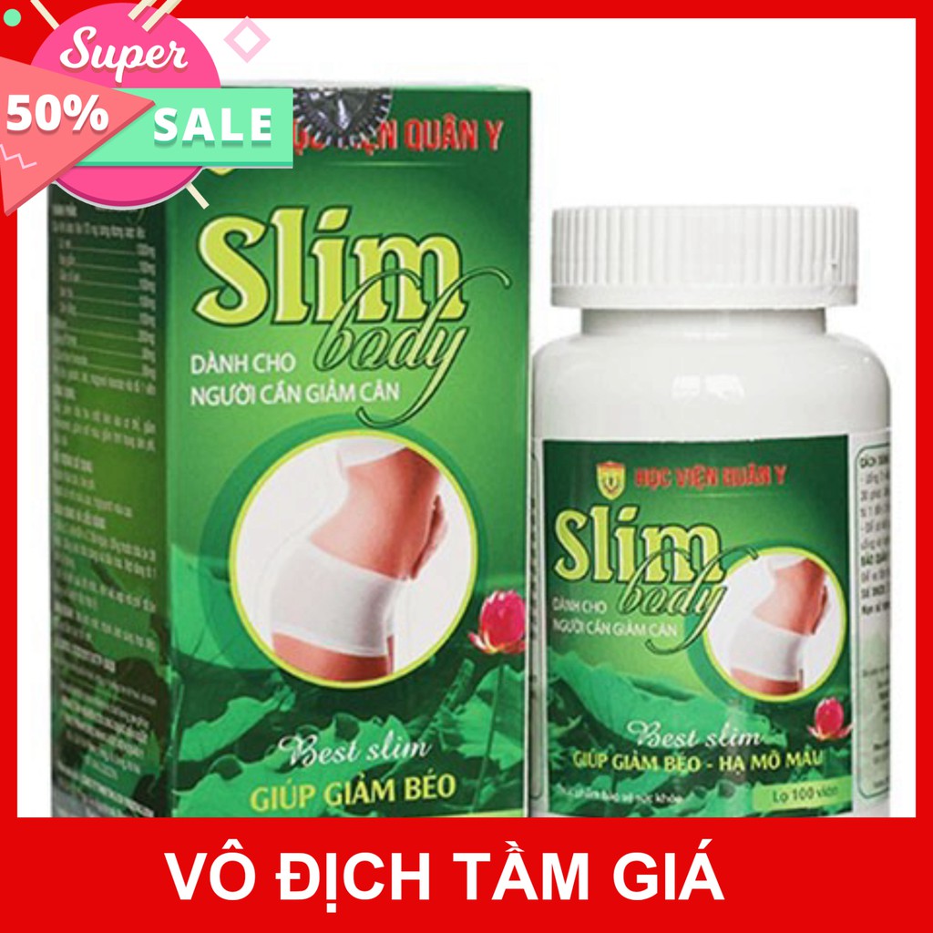 Viên uống Slim body Học viện quân y - Hỗ trợ làm giảm tình trạng béo phì, thừa cân. Giảm cholesterol, mỡ máu