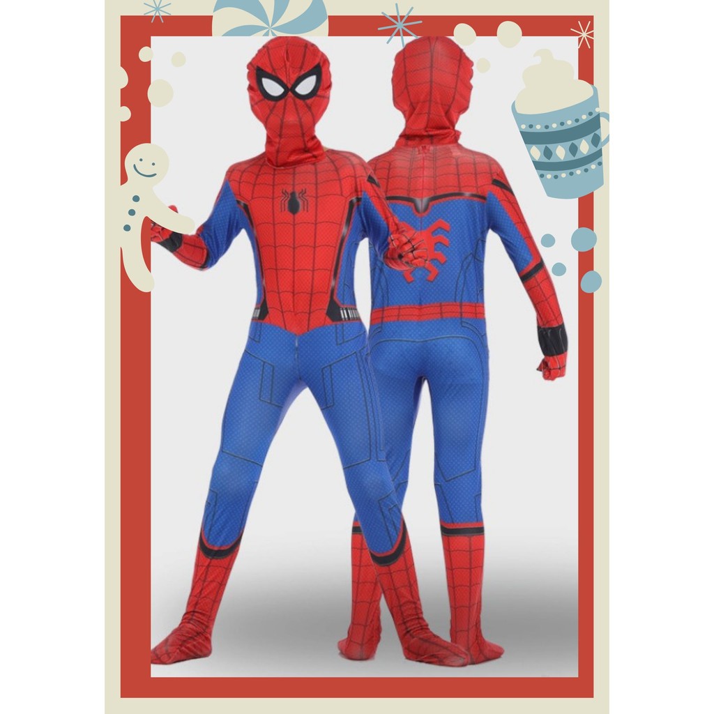 Đồ hoá trang bộ quần áo trẻ em liền thân Người Nhện Spiderman Home. HTH41  [ SẢN PHẨM HOT ]
