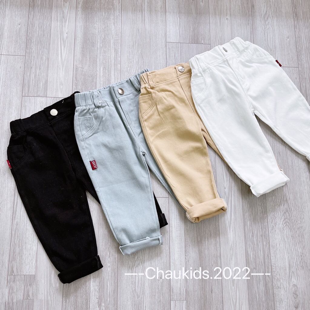 Quần kaki trơn (KHÔNG RÁCH) cực dễ phối đồ cho bé trai bé gái - QKT4M
