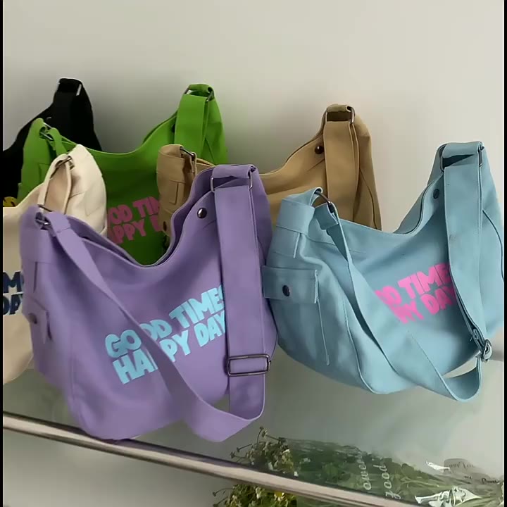 Túi Xách Đeo Vai Vải Canvas Đeo Chéo Phong Cách Nhật Bản Thời Trang Cho Nam Nữ | BigBuy360 - bigbuy360.vn