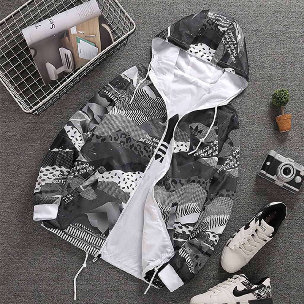 Adidas Shamrock Men And Women Three Stripes Double Sided Wear Thin Leather Clothing Style Anti-UV Casual Loose Sun Coat | BigBuy360 - bigbuy360.vn