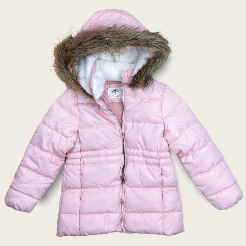 Áo phao litibaby bé gái mũ lông PZ02 size 5/6-13/14 Chính hãng, đổi trả 10 ngày không ưng