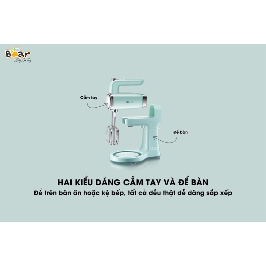 Máy Đánh Trứng Trộn Bột Bear Cầm Tay Để Bàn Mini Đa Năng 2 Trong 1  BearDDQ-B03V1-Himect