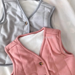 Áo gile chần bông Hàn Quốc (Ảnh thật)