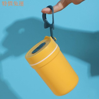 Cốc Uống Sữa Có Nắp Và Muỗng Chất Liệu Lúa Mạch