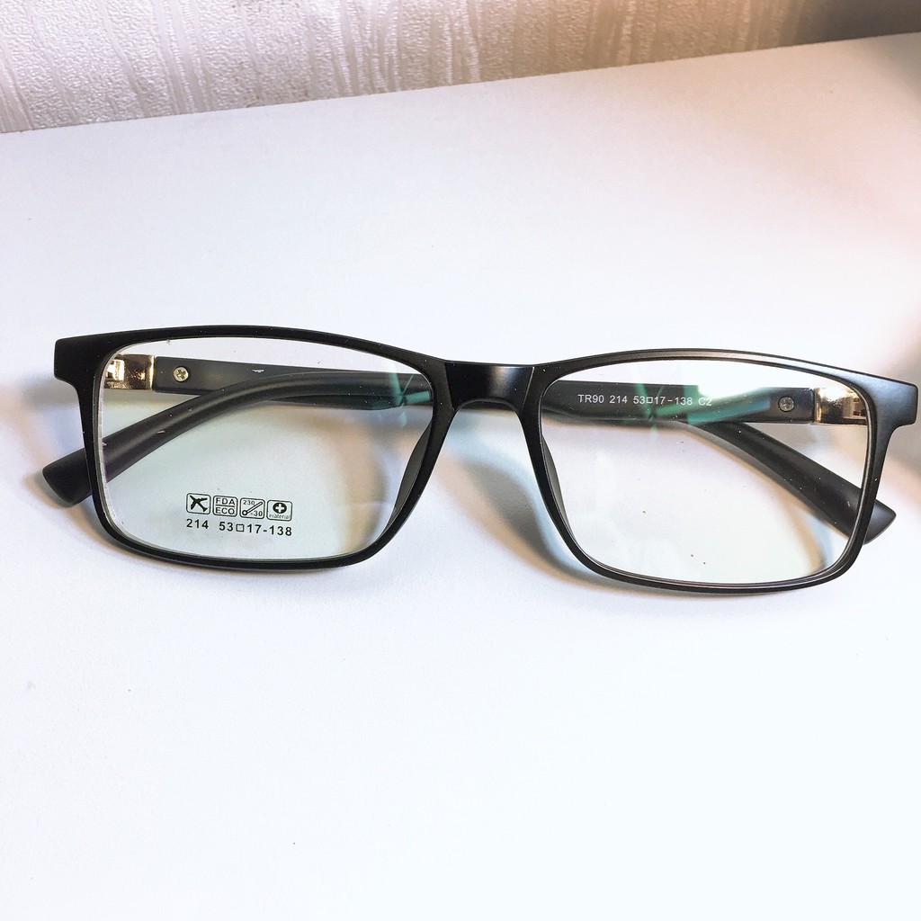 Gọng kính vuông nhựa dẻo 214 Anh Shop nhiều màu sắc nhận cắt độ theo yêu cầu | BigBuy360 - bigbuy360.vn