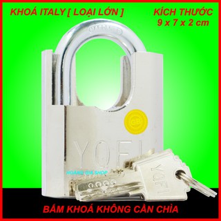 Ổ khoá ITALY - YQFI 6F - 60mm chống cắt - bấm khoá - loại tốt