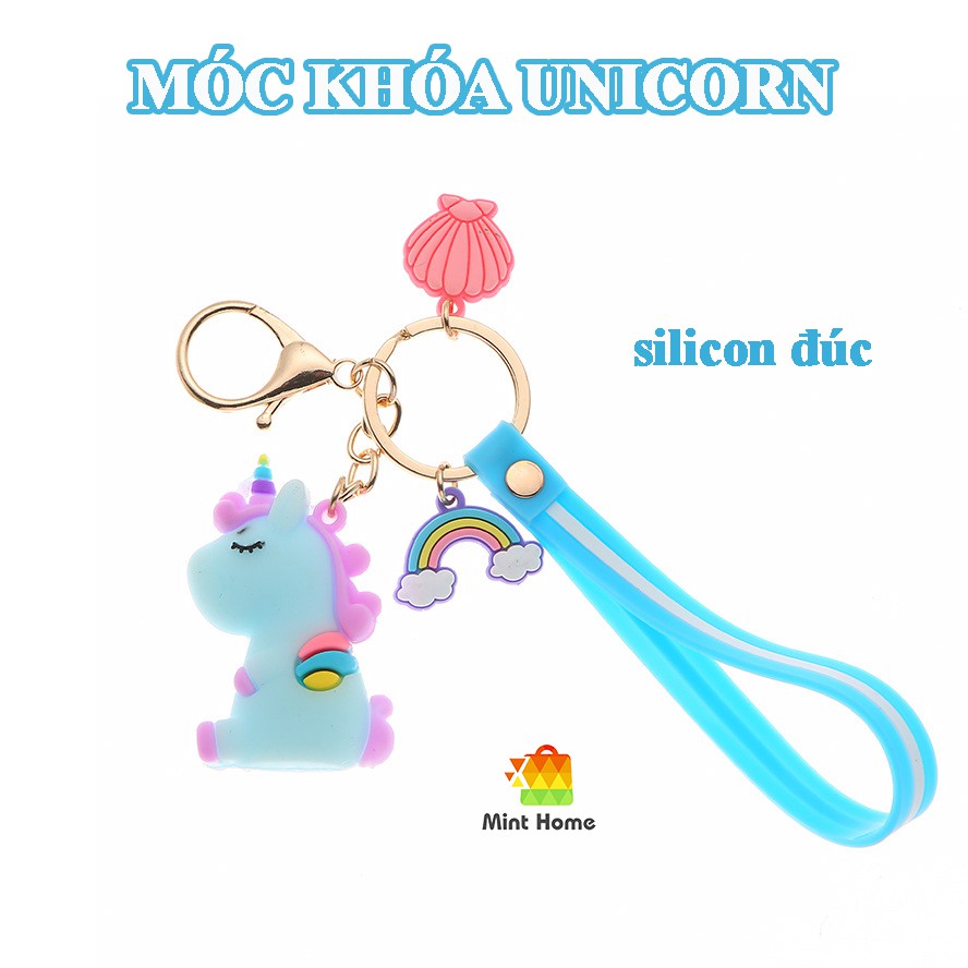 Móc khóa silicon hoạt hình dễ thương cute nhân vật anime unicorn pony hottrend Hàn Quốc 2021