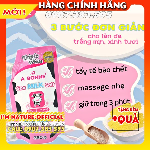 Muối Tắm Sữa Bò Tẩy Tế Bào Chết A Bonne Spa Milk Salt Thái Lan 350gr