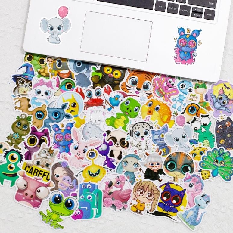 Sticker trang trí sổ KOGANO set 50 sticker trang trí sổ họa tiết hoạt hình vui nhộn SS-001419
