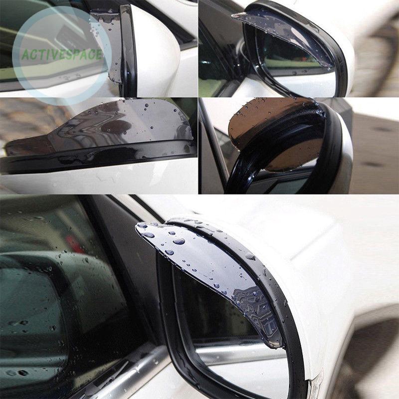 Set 2 tấm chắn bảo vệ kính chiếu hậu xe hơi làm từ nhựa PVC tránh nắng / mưa tiện dụng