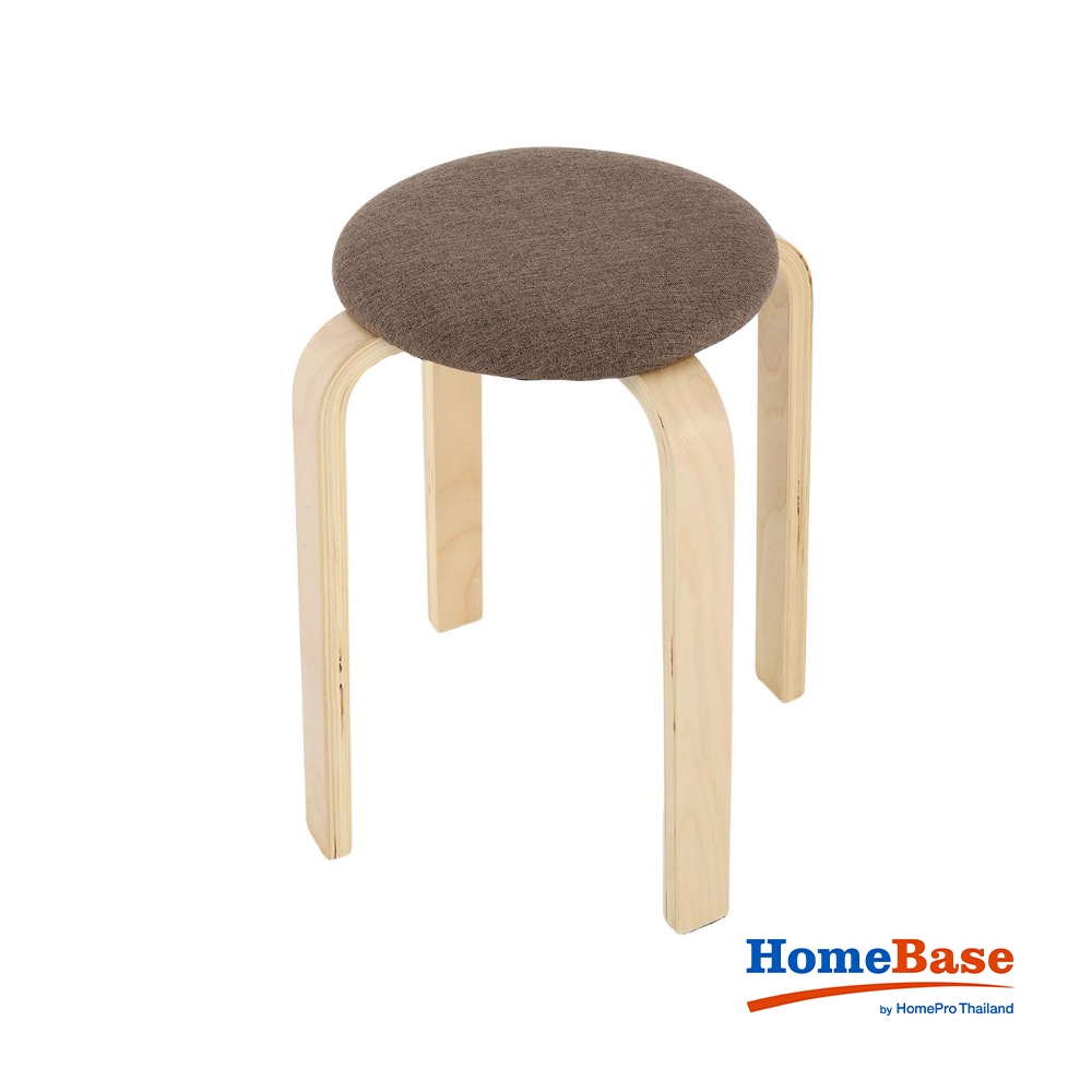 HomeBase FURDINI Ghế ngồi bằng gỗ ép có thể xếp chồng lên nhau NIX W30xH47xH30cm màu nâu