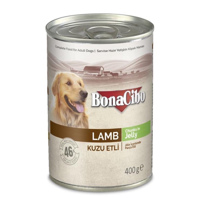 Pate chó Bonacibo lon 400g (xuất xứ Thổ Nhĩ Kỳ)