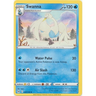 Thẻ Bài Pokemon Swanna - 047/196 - Uncommon