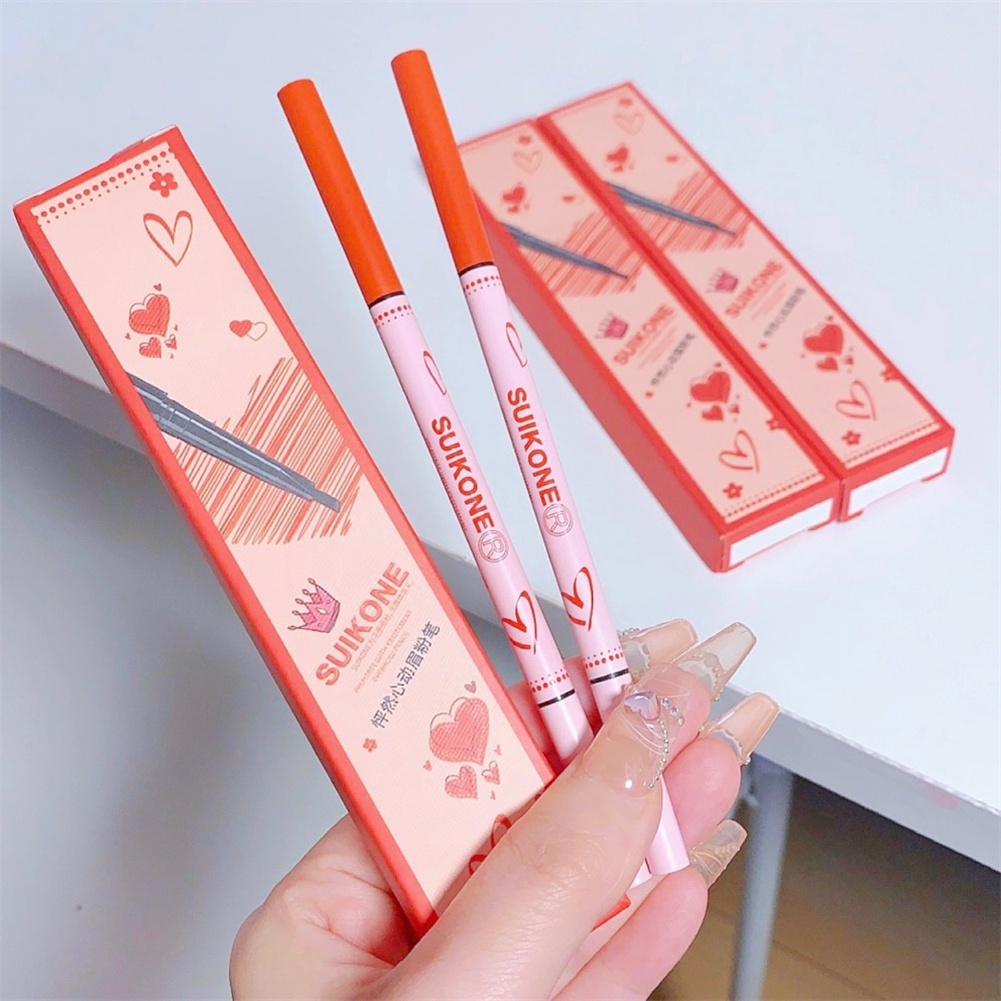 Bút Chì Kẻ Lông Mày Suikone Hai Đầu Tự Nhiên Chống Thấm Nước Lâu Trôi Kèm Cọ Trang Điểm Chuyên Nghiệp 4 Màu Tùy Chọn