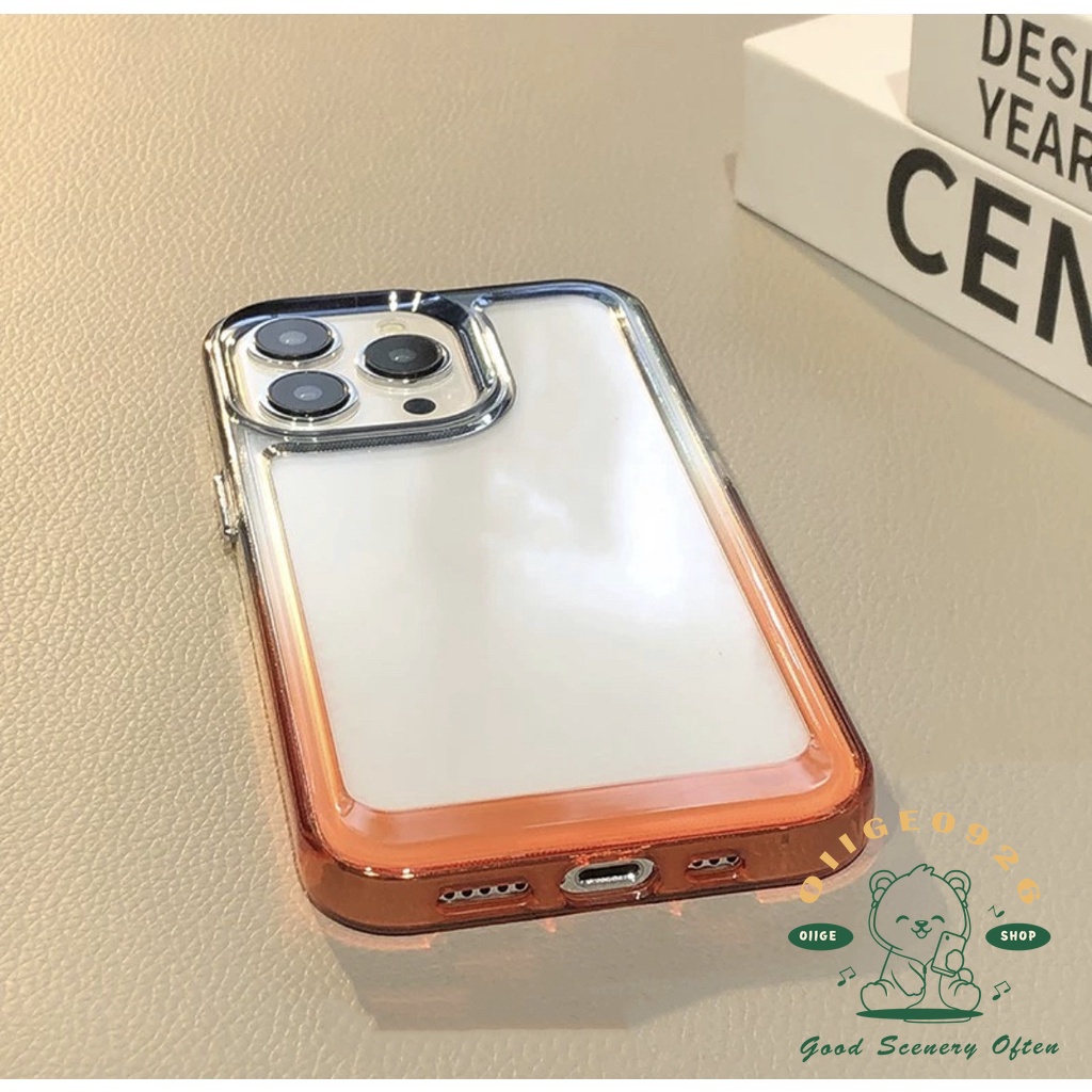 Ốp Điện Thoại Acrylic Màu Gradient Cho iPhone 13 12 11 Pro Max
