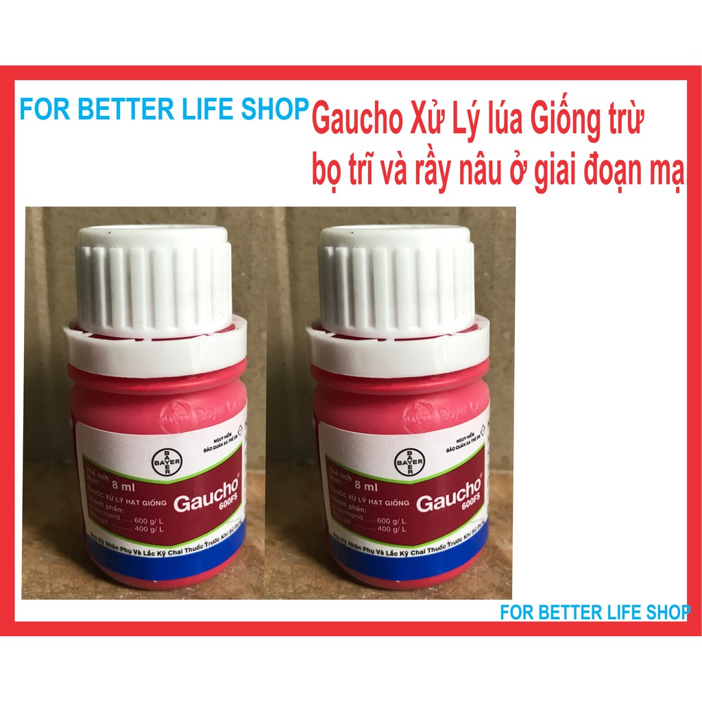 Gaucho 600FS Xử Lý Hạt Giống Giúp mầm to, khỏe, rễ mạnh, mạ mướt, lúa đẻ chồi nhanh và nhiều chồi hữu hiệu, Ngừa Bọ Trĩ,