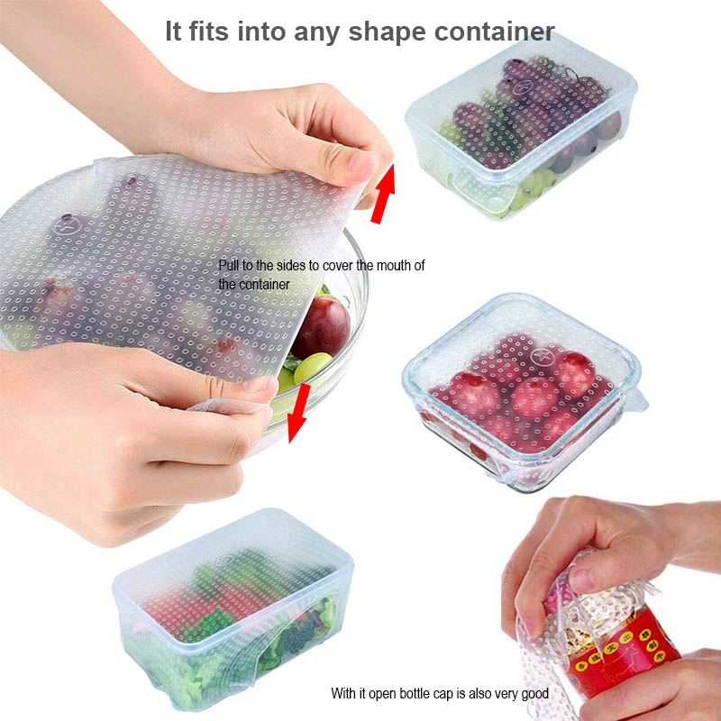 Miếng silicon bọc bảo quản thực phẩm đa năng tiện lợi cho nhà bếp