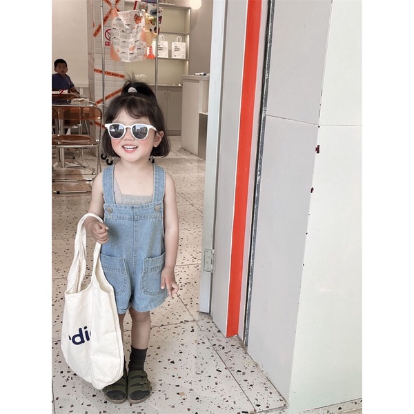 Yếm short jean style Hàn Quốc cho bé gái bé trai size 80-140