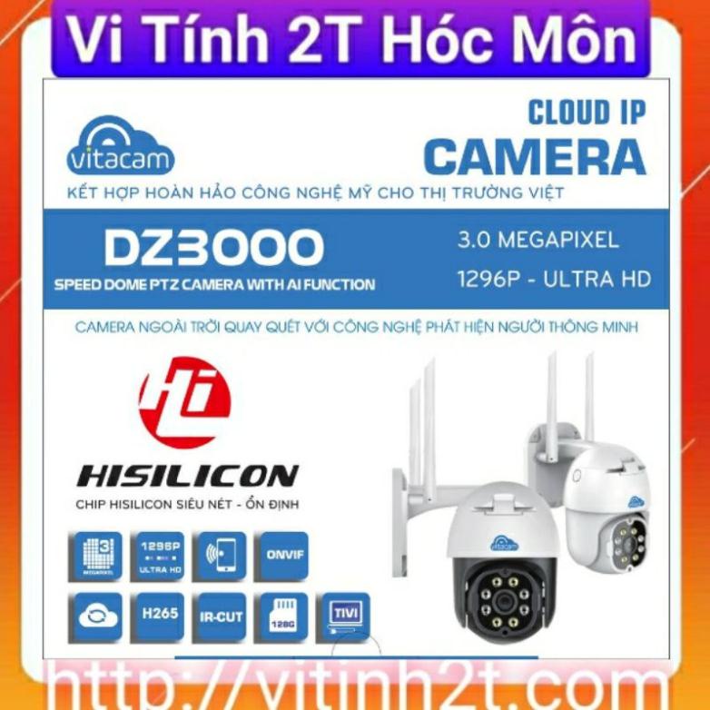 Camera PTZ VITACAM DZ3000 - 3.0Mpx độ phân giải 1296P Ultra HD siêu nét