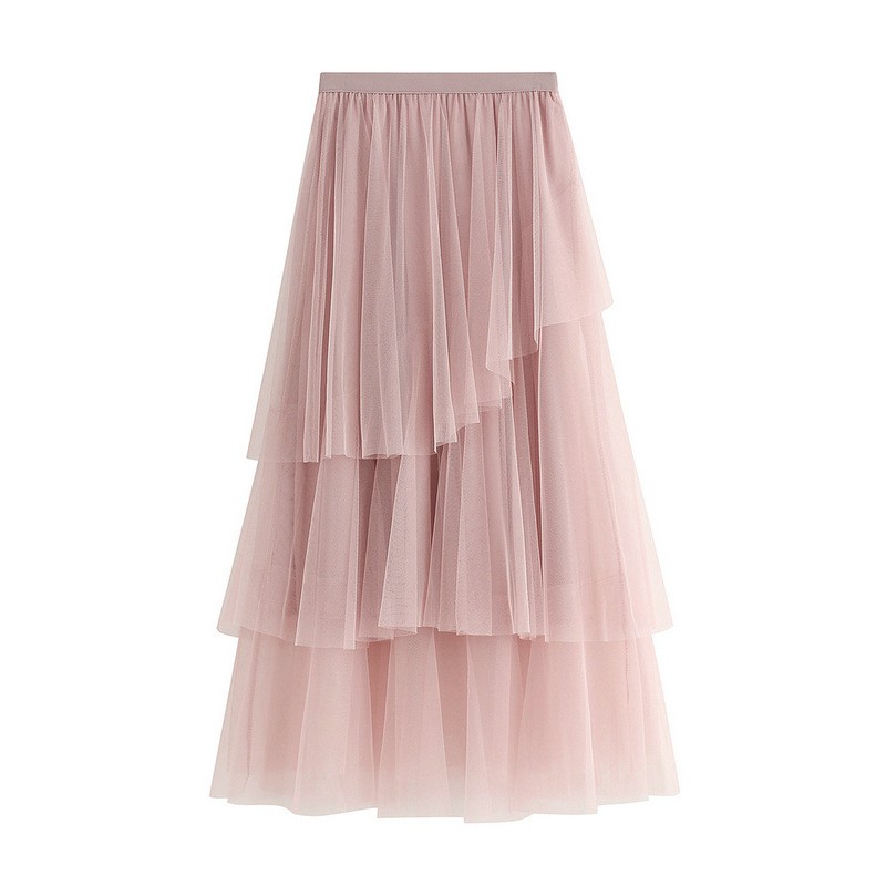 Chân váy lưới công chúa 3 tầng lệch free size VAY128