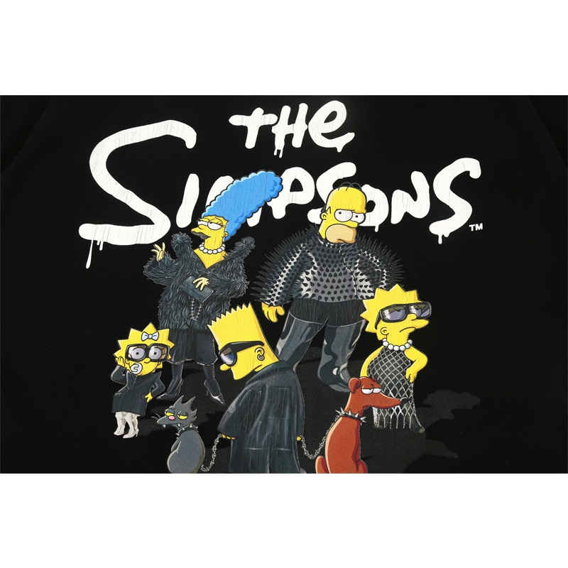 Áo Thun Cotton Tay Ngắn Cổ Tròn In Hình The Simpsons Cho Nam Và Nữ