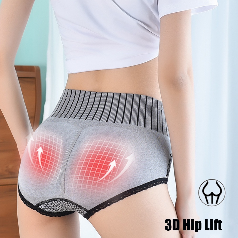 Quần lót lưng cao định hình eo không đường may thoáng khí cho nữ