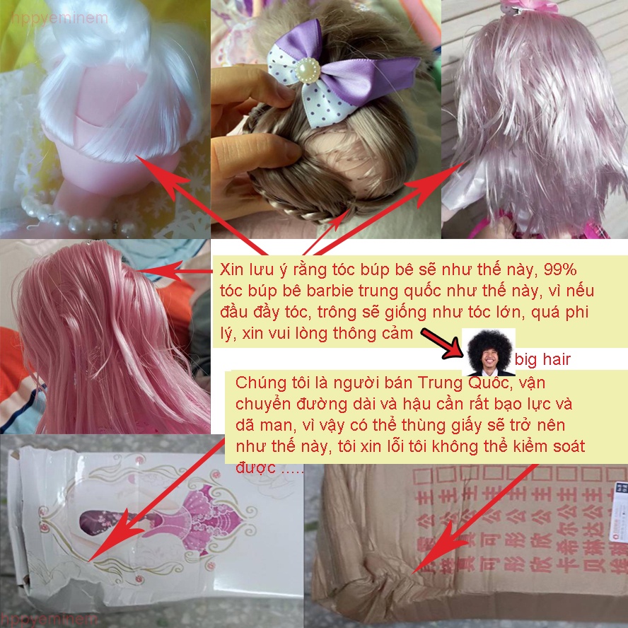 Búp bê công chúa barbie 55-60cm sang trọng cho bé gái