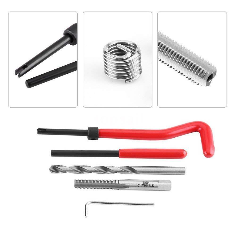 ☪Top☪ 15Pcs Metric Thread Repair Insert Kit M5 M6 M8 M10 M12 M14 Helicoil Car Pro Coil Tool M14 * 1.5