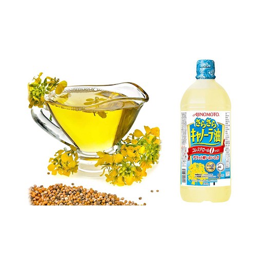 [Hỏa Tốc HN] Combo Dầu hoa cải Ajinomoto nguyên chất 1Kg và Mỳ chính Ajinomoto gói 1kg Nội địa Nhật Bản