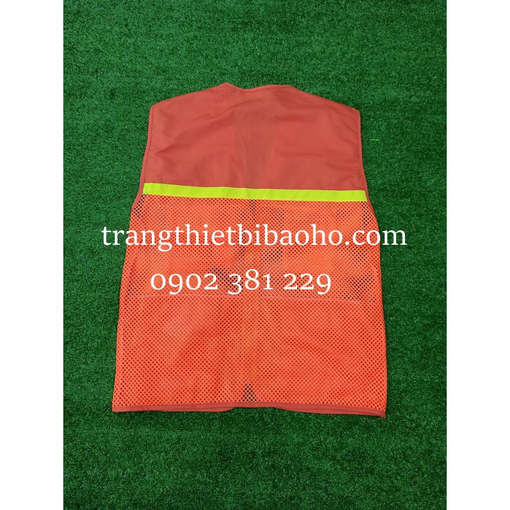 Áo ghi lê gió phản quang kỹ sư, công nhân vải dù phối lưới 5 túi - 6 màu lựa chọn