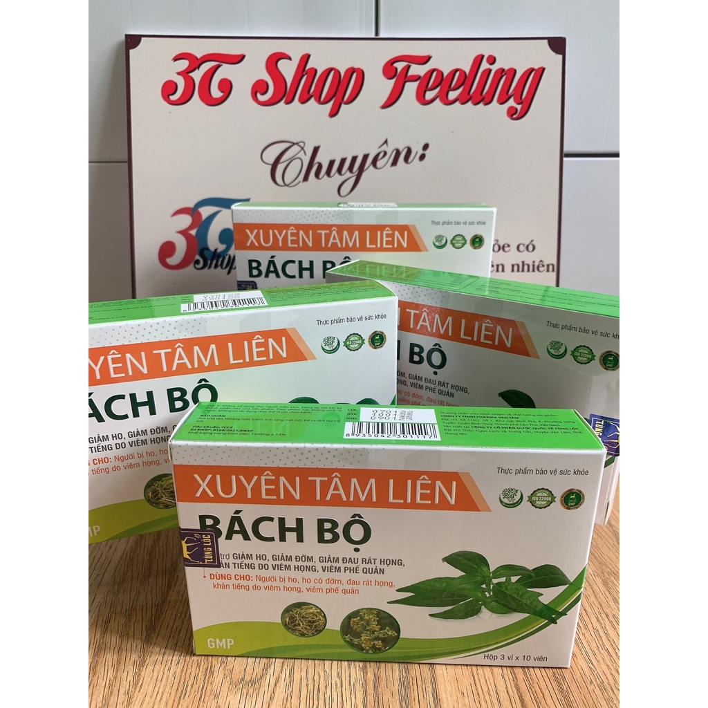 TPBVSK Xuyên Tâm Liên Bách Bộ - Hỗ trợ giảm ho, giảm đòm, giảm đau rát họng