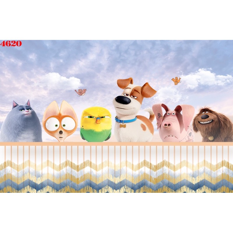 Tranh dán tường 3D hình các con vật cho bé KT 80x125cm