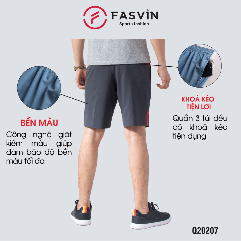 Quần đùi thể thao nam cao cấp Fasvin Q20207.2.HN chất gió chun đẹp, mềm, mát, co giãn thoải mái | BigBuy360 - bigbuy360.vn