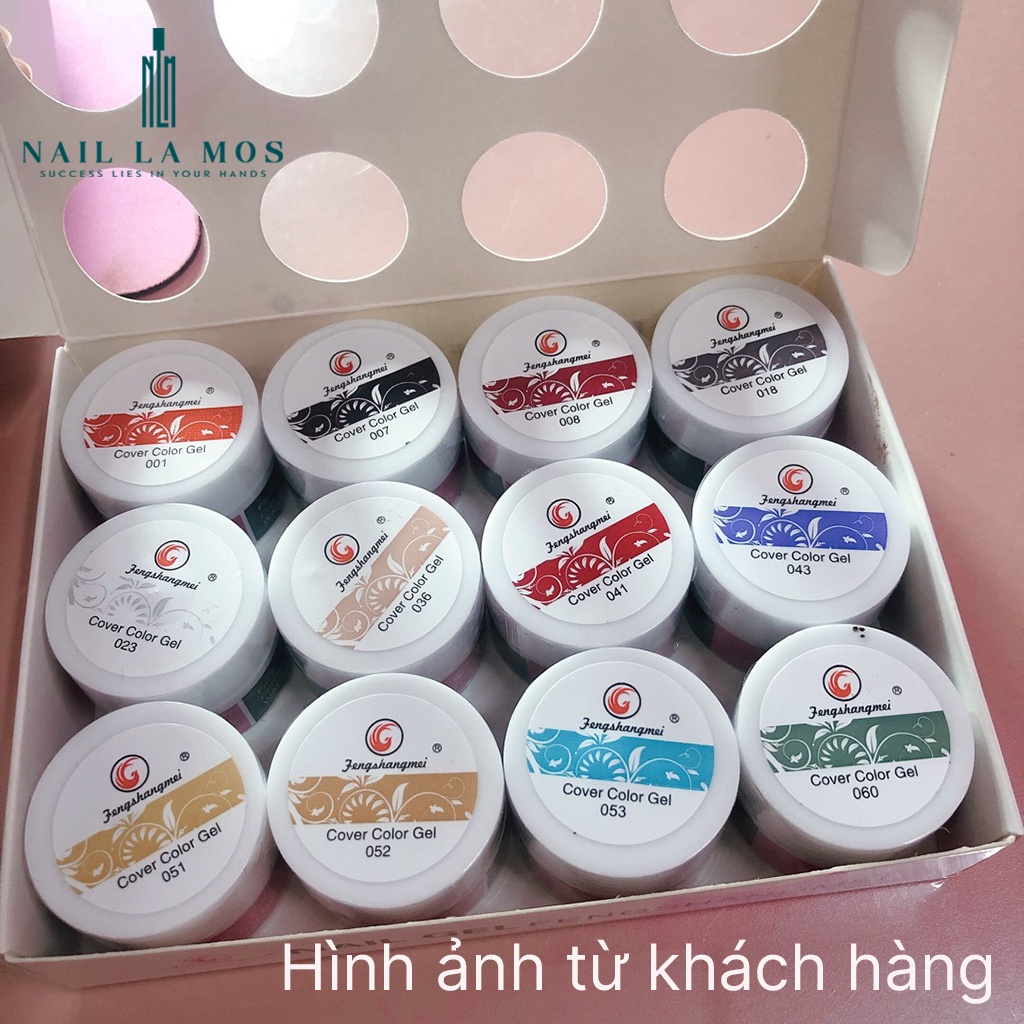 Set gel vẽ Fengshangmei chính hãng - gel vẽ nổi chất đậm đặc 12 màu chuyên dụng