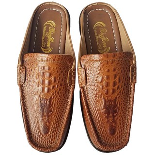 Dép Sabo Nam Da Bò Vân Cá Sâu BIGBEN SB32