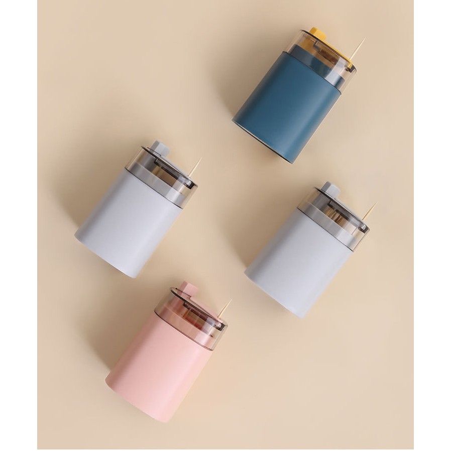 Hũ Đựng Tăm Nhấn Nút Tự Động Lấy Tăm Tiện Lợi – Dumi Shop