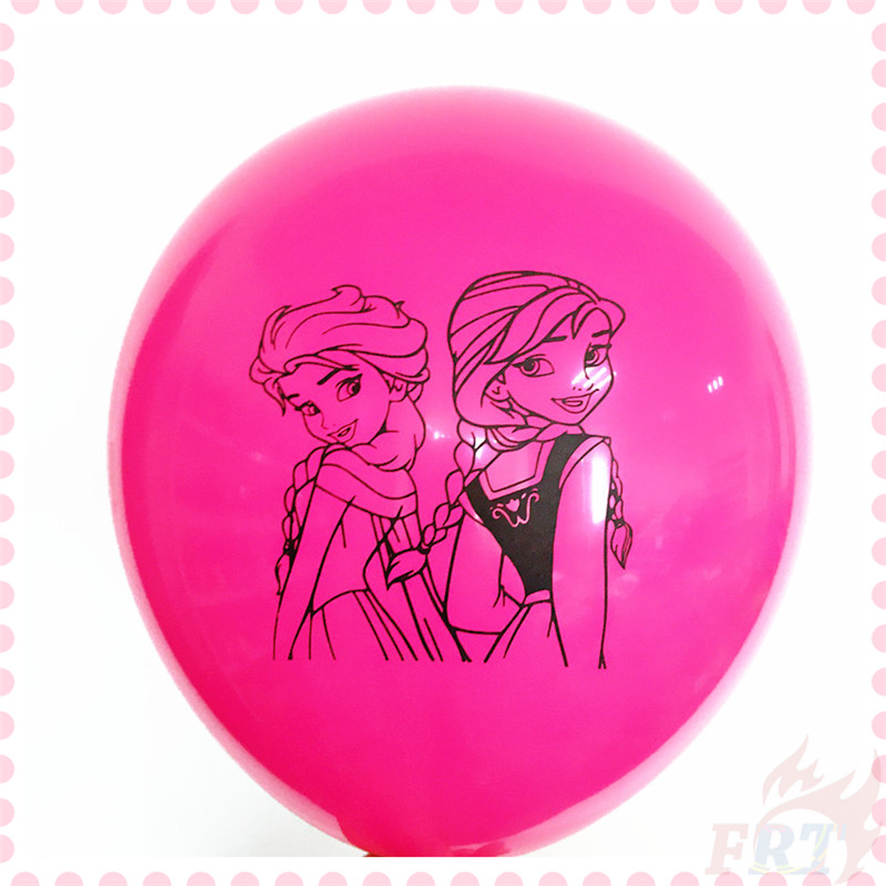 Bong bóng 12inch chủ đề Disney Frozen Anna &amp; Elsa chất liệu Latex