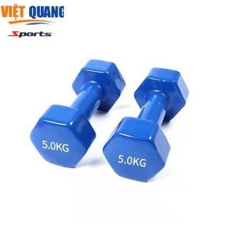 Tạ Tay 4KG - 5KG tạ lõi gang đặc bọc cao su tập gym yoga thể dục nam nữ chống trơn trượt